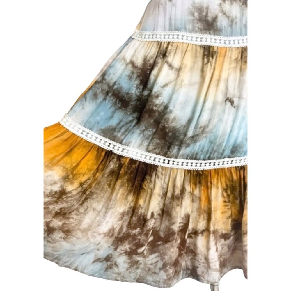 NWT Boho Tie-Dye Mini Slip Dress Tunic  • Coastal Grandmother Hippie Festival - Picture 11 of 14